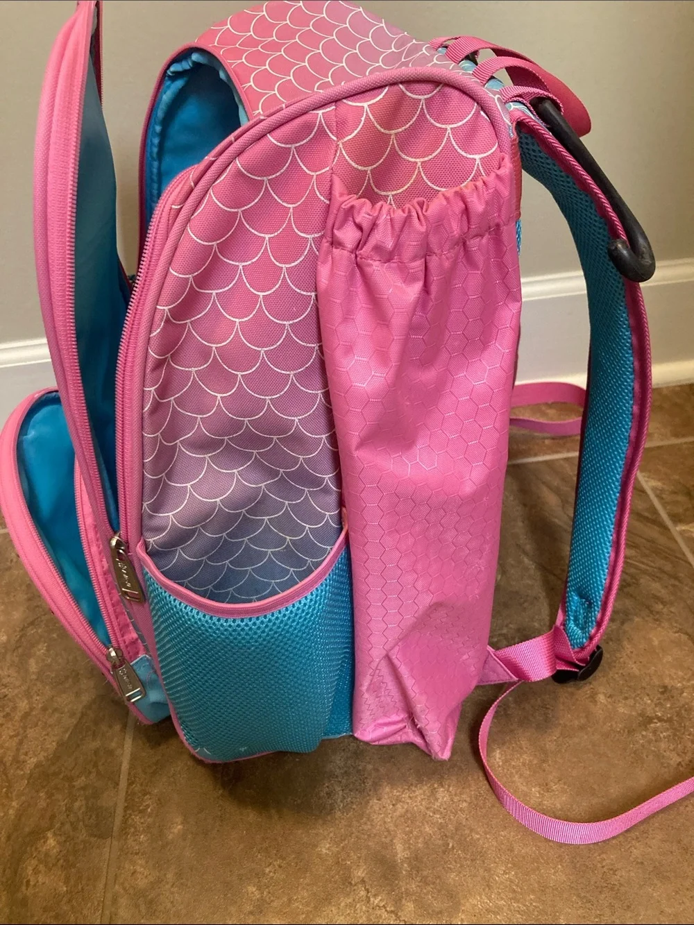 Ride-It Kids Pink Ombre Mermaid Backpack with Reversible Sequin Pocket